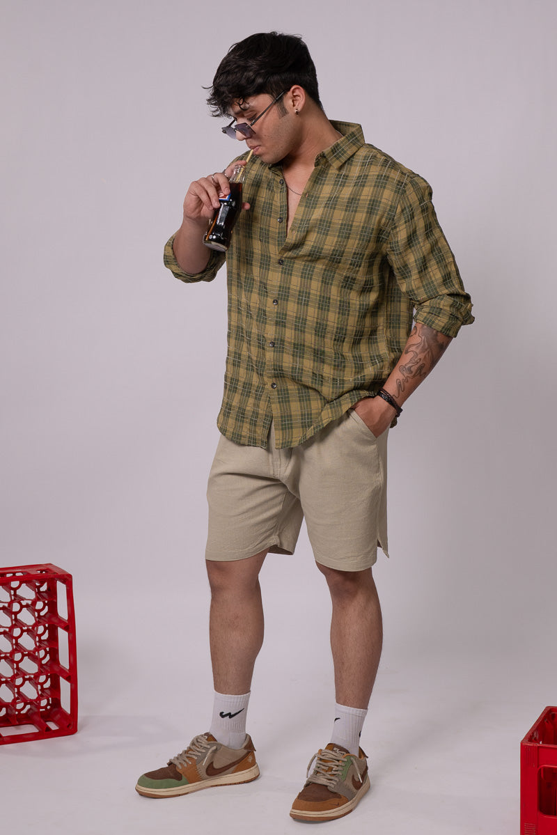Olive Checks Shirt