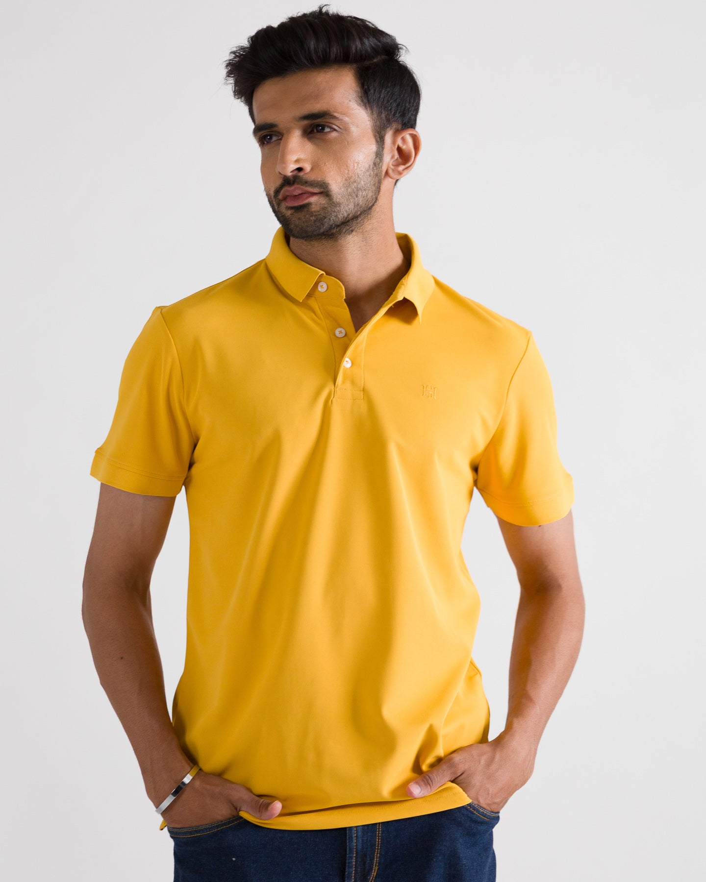 Yellow Polo Look