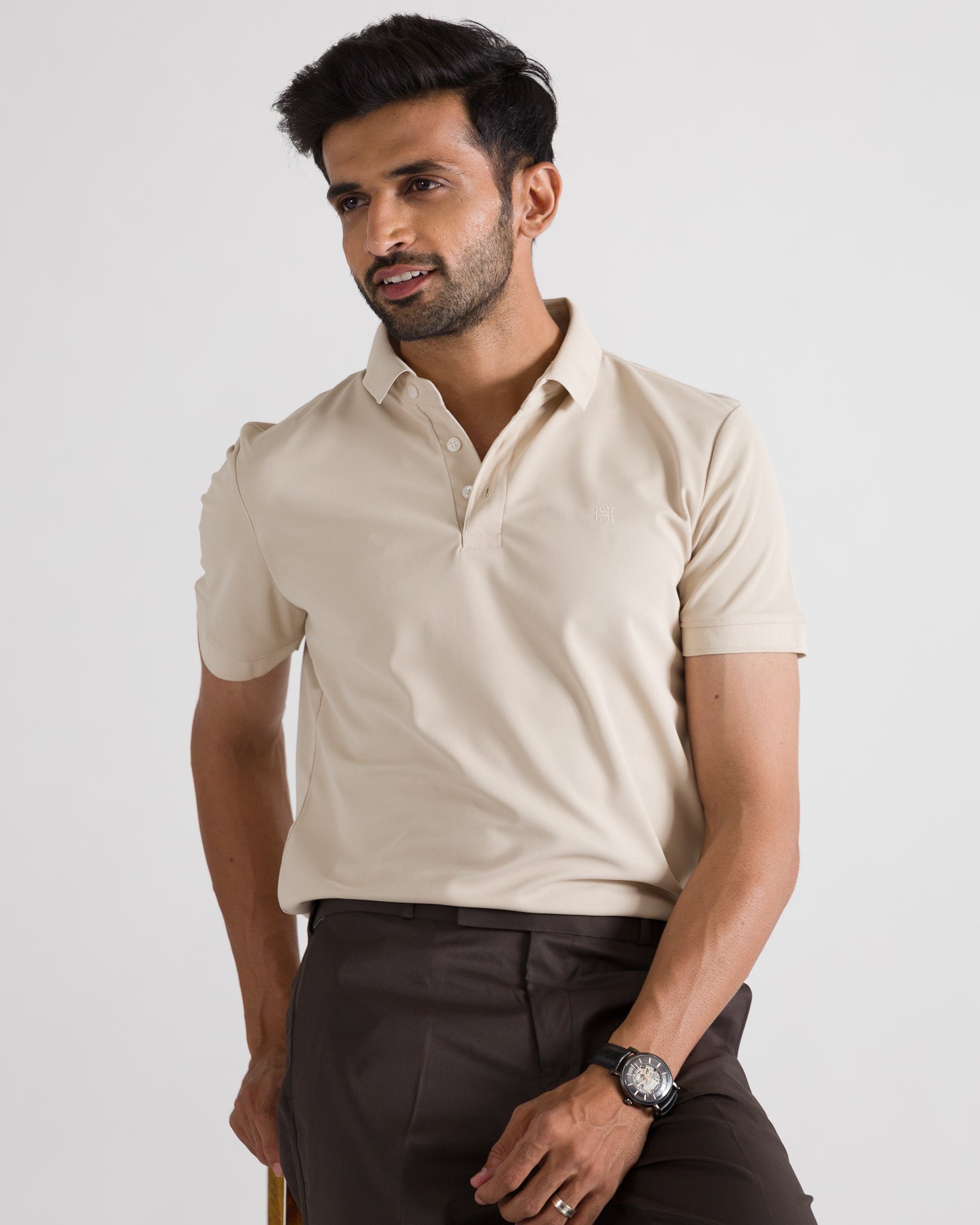 Cream Polo Look