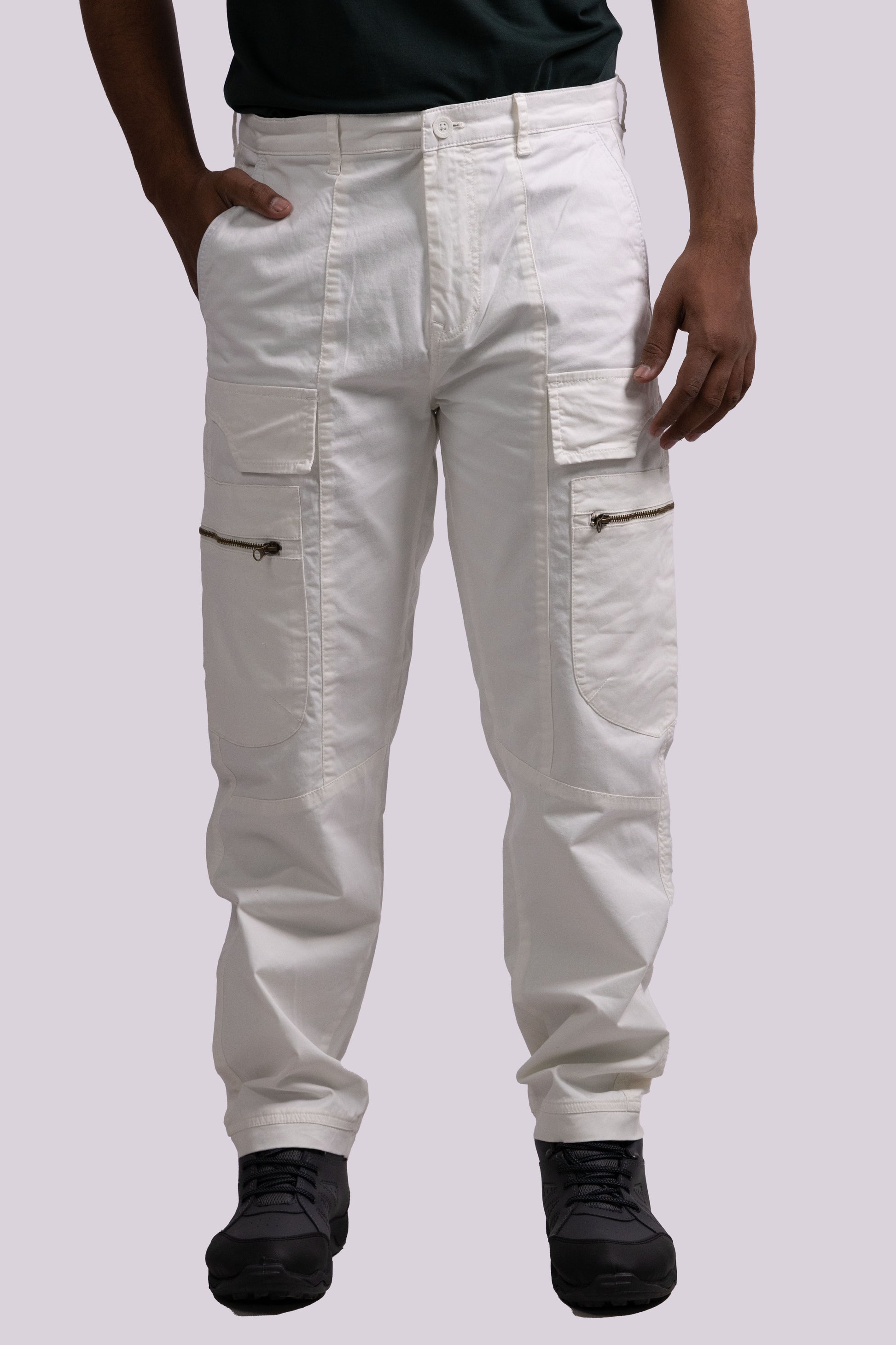 Modern White Cargo Pants
