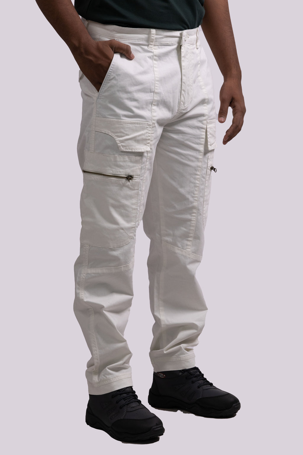 Modern White Cargo Pants