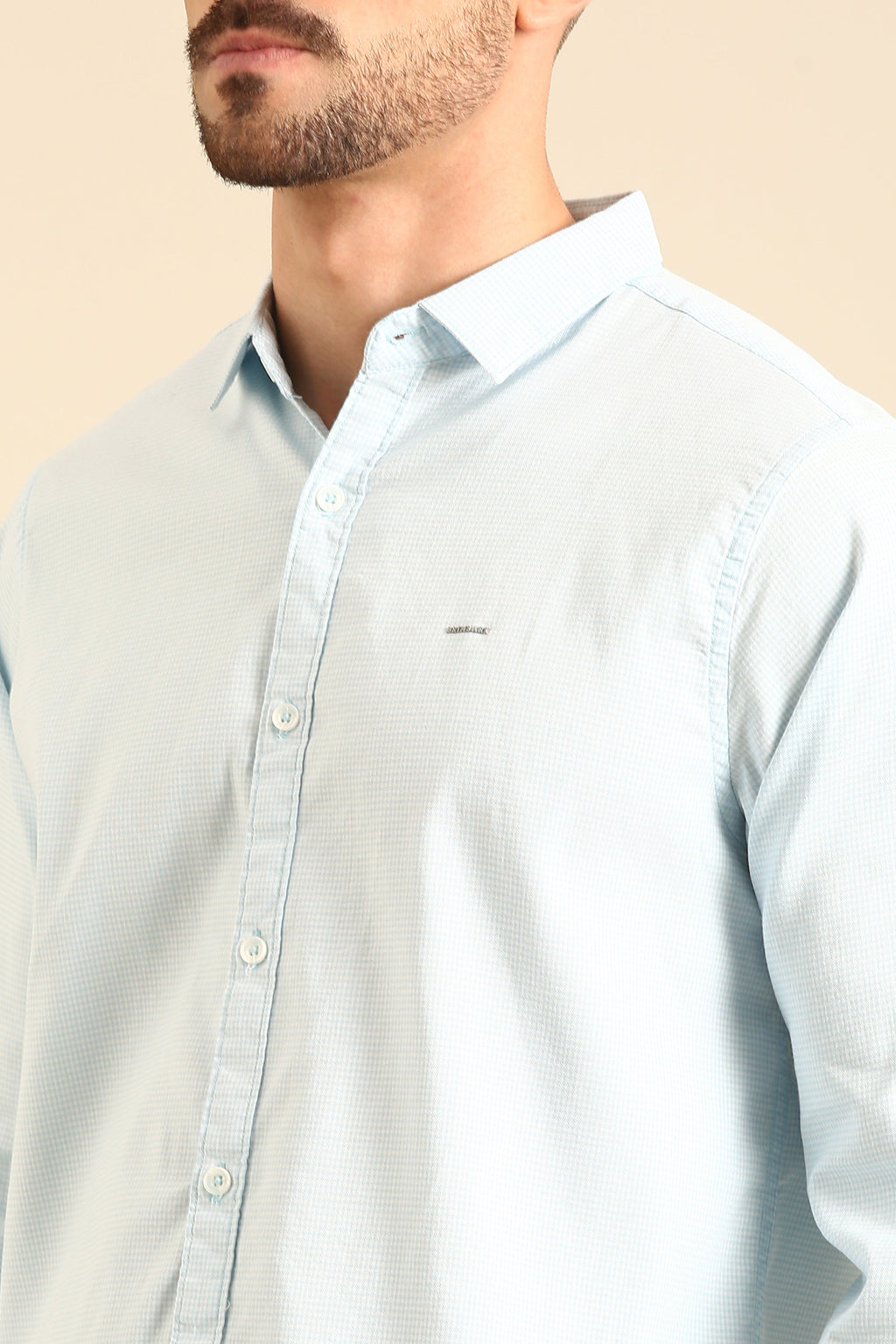 Classic Yellow  Checked Full Sleeve Shirt For Men