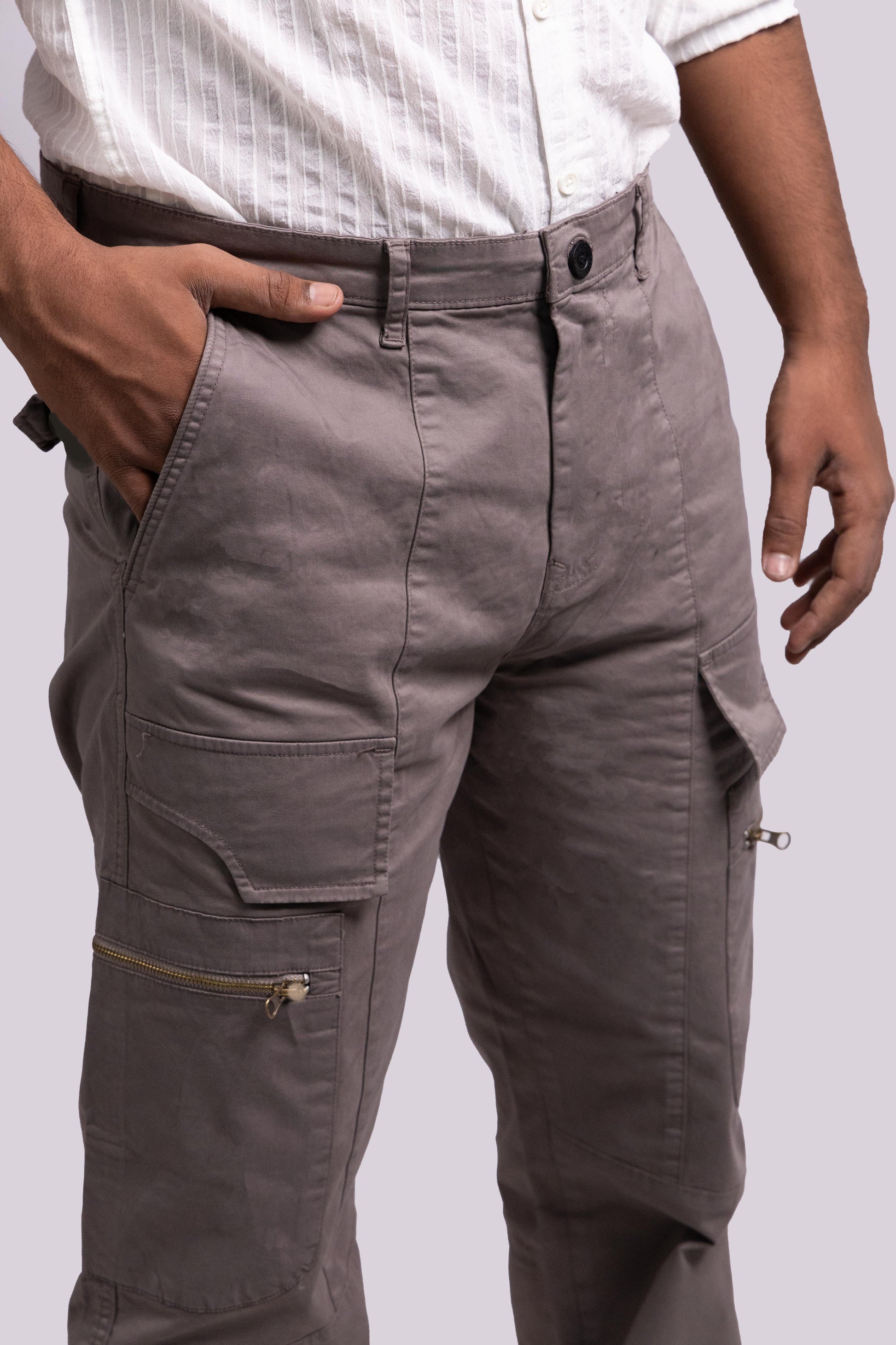 Premium Dark Grey Cargo Pants