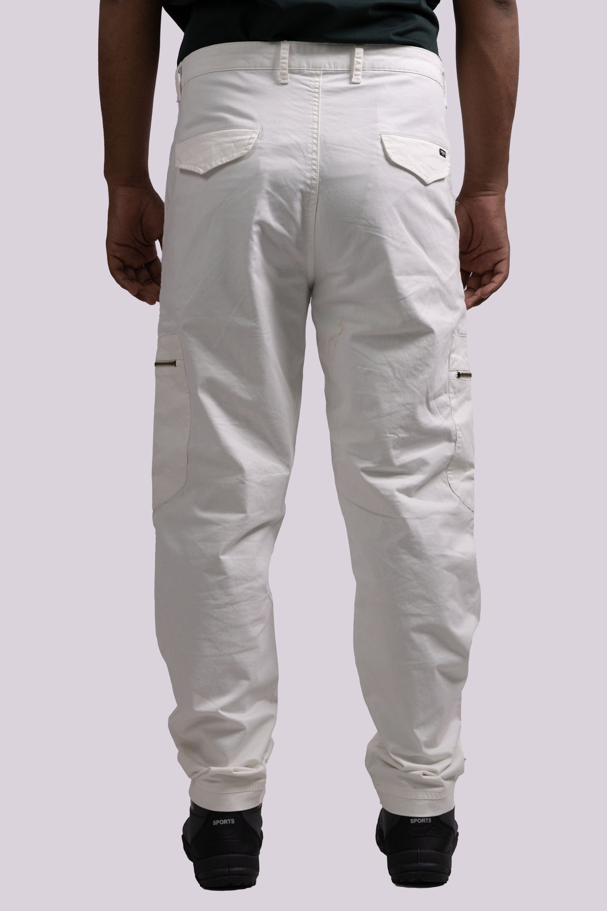 Modern White Cargo Pants