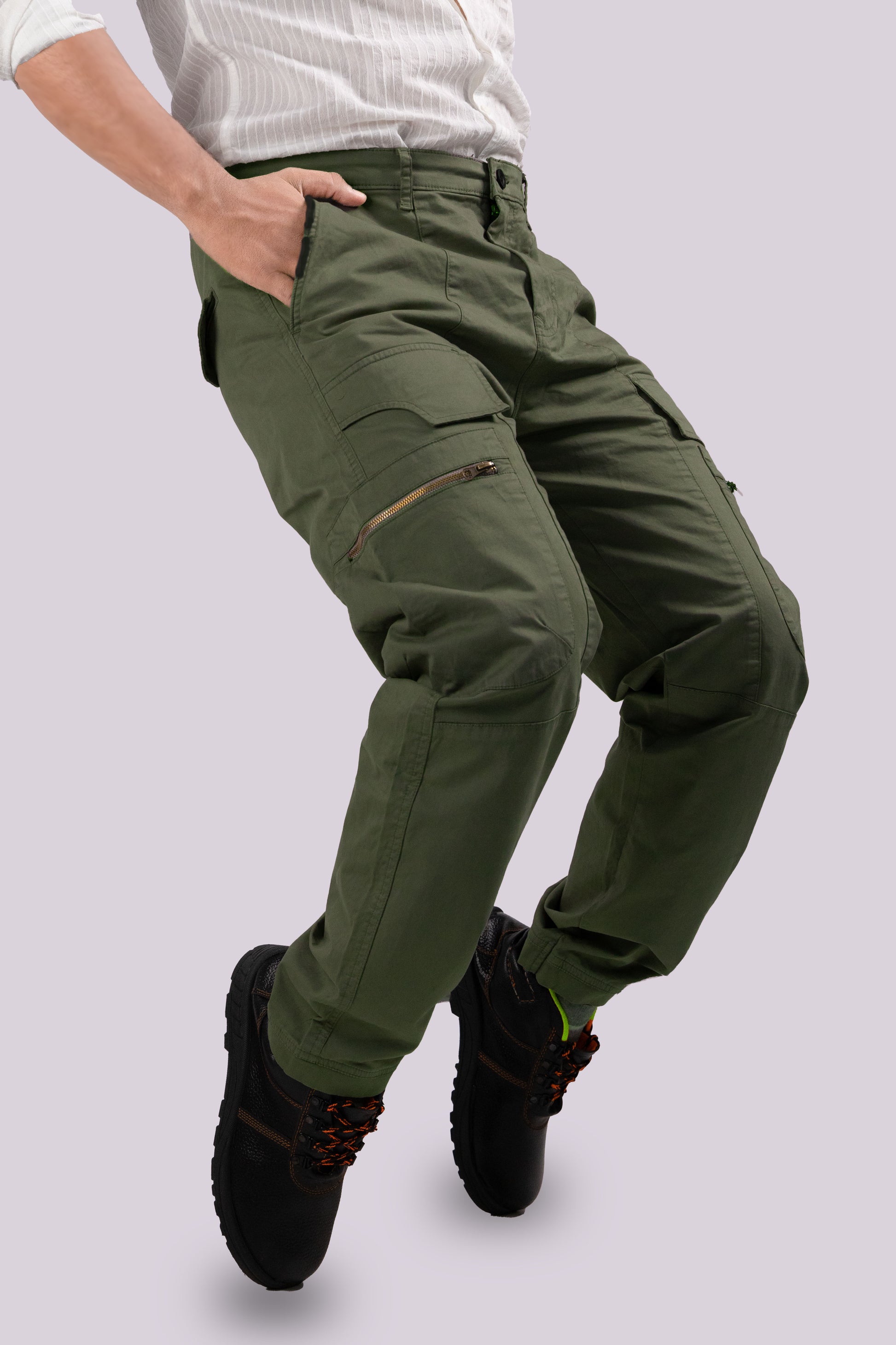 Light Olive Green Tactical Cargo Pants