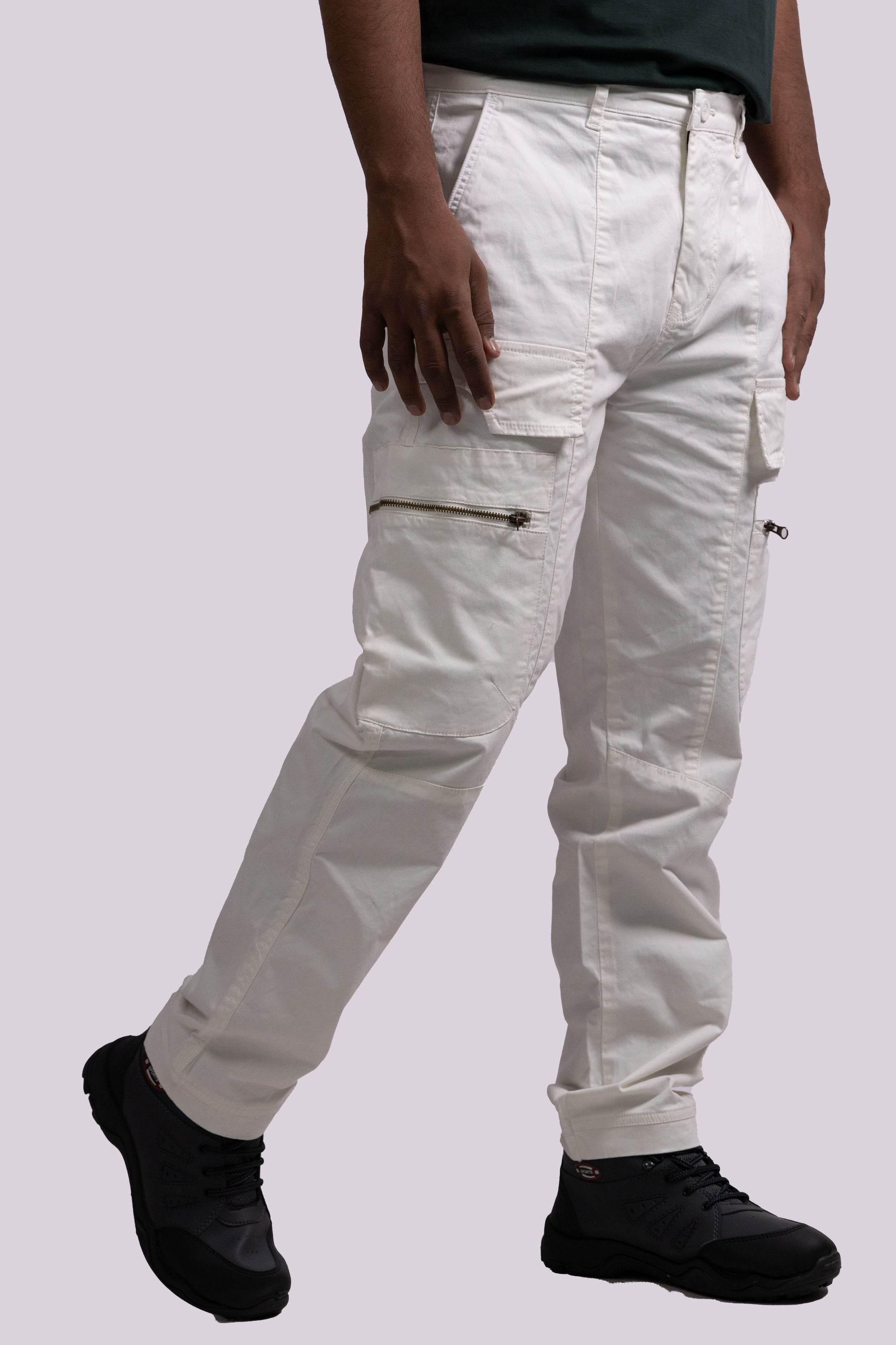 Modern White Cargo Pants
