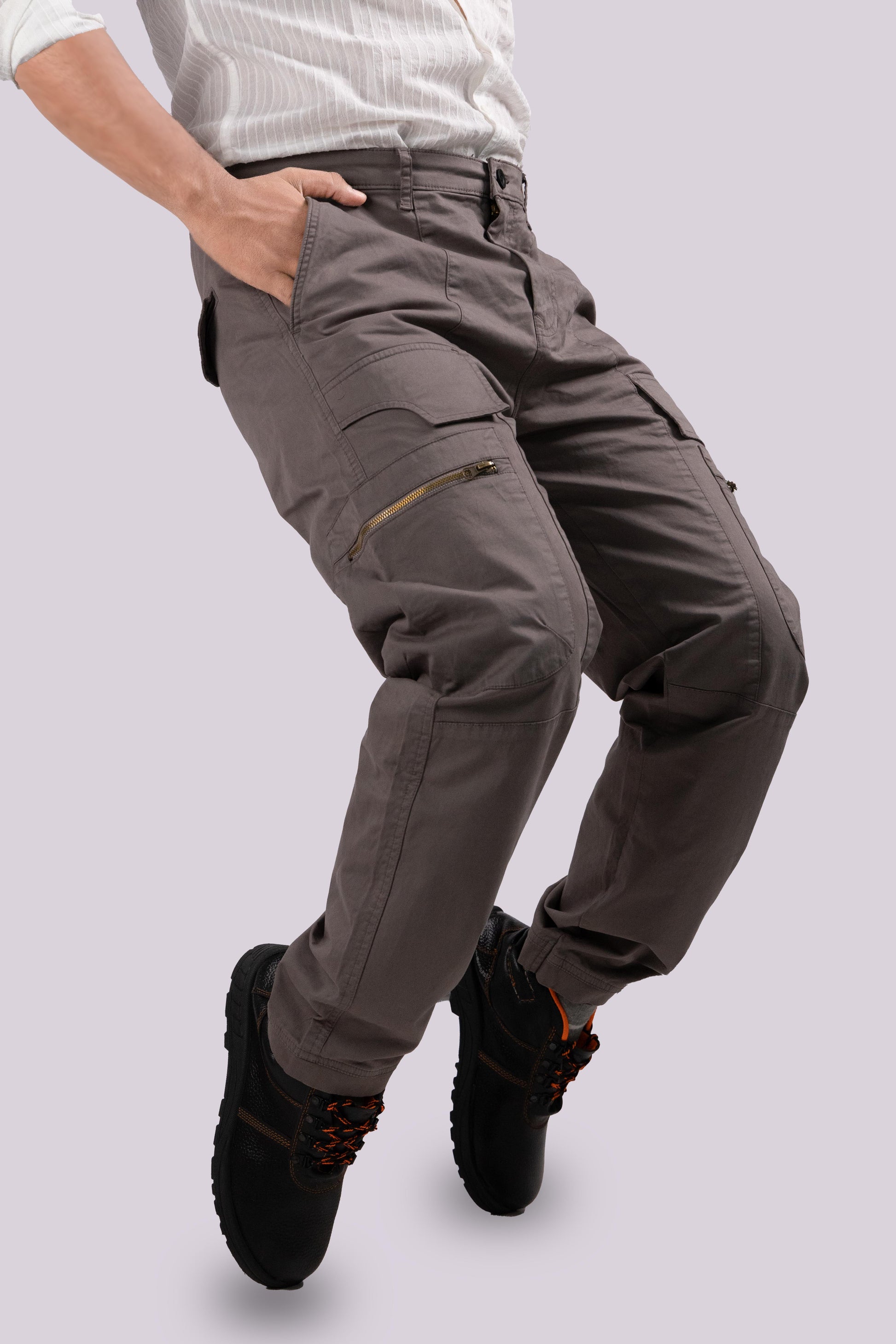 Premium Dark Grey Cargo Pants