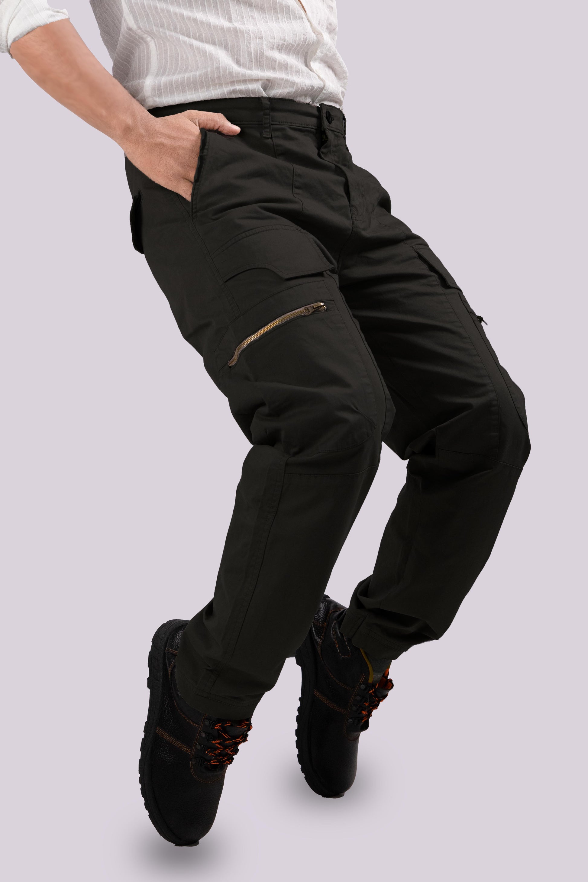 Light Black Urban Cargo Pants