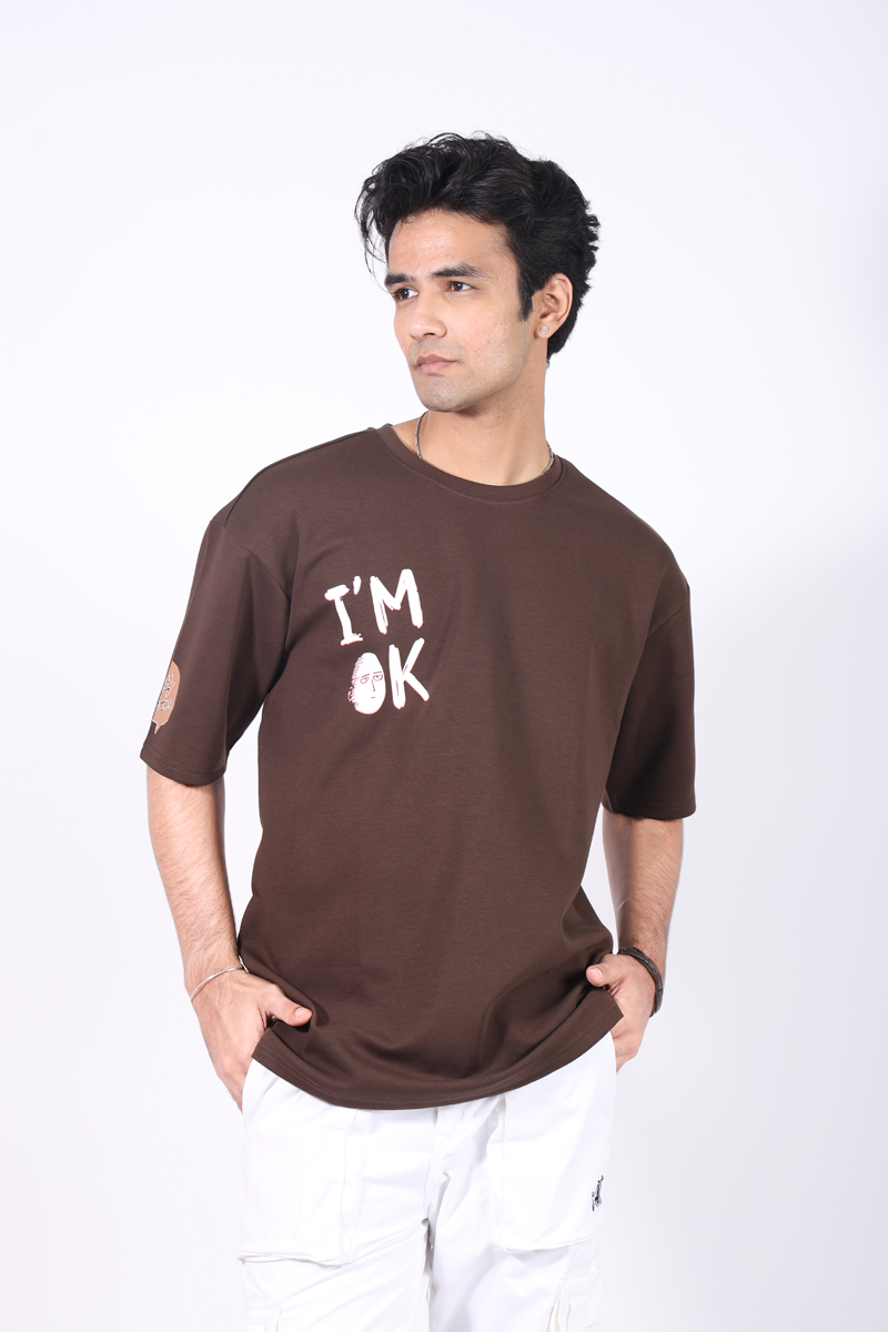 Brown Punchman Oversize Tee- Unisex