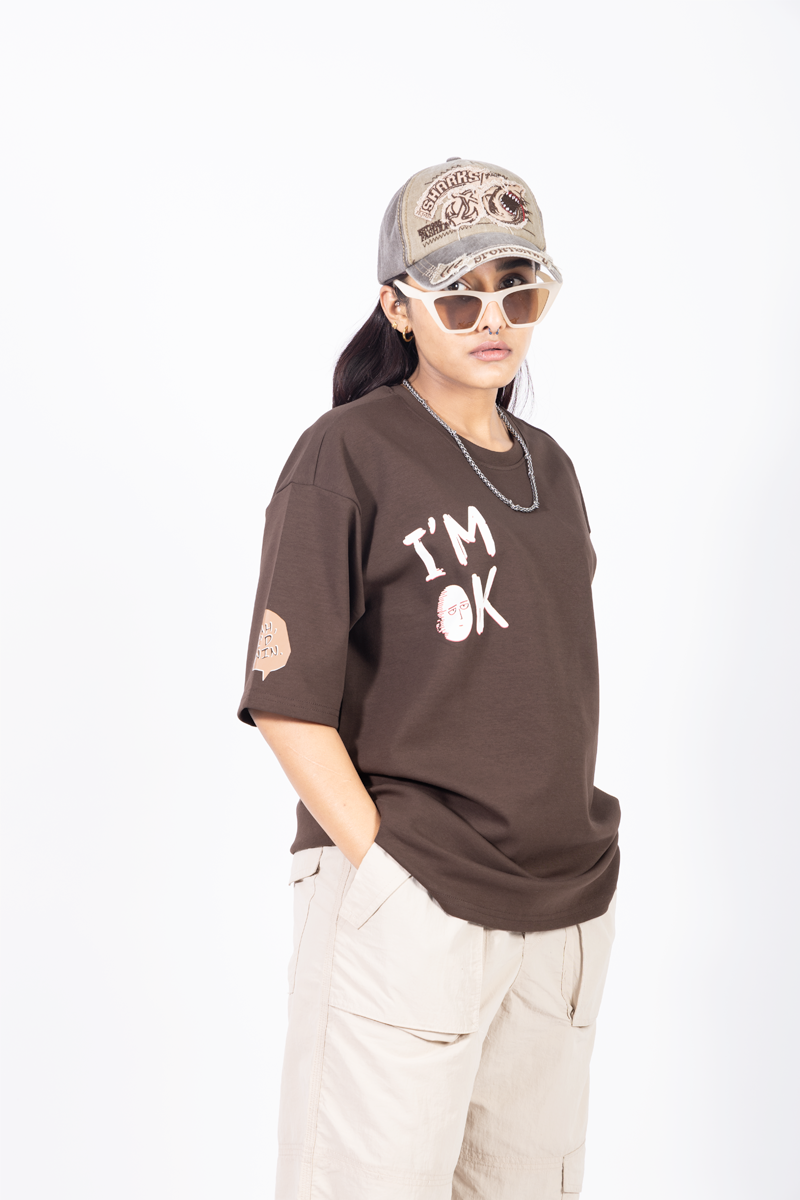 Brown Punchman Oversize Tee- Unisex