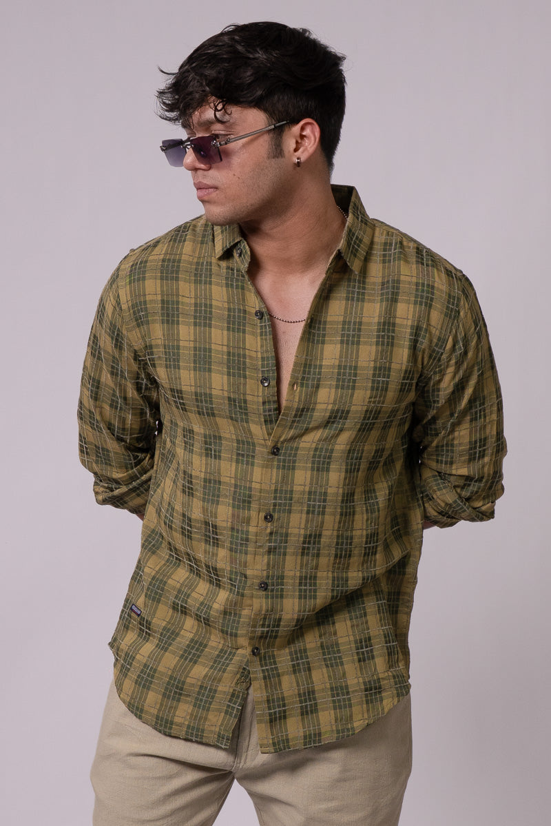 Olive Checks Shirt