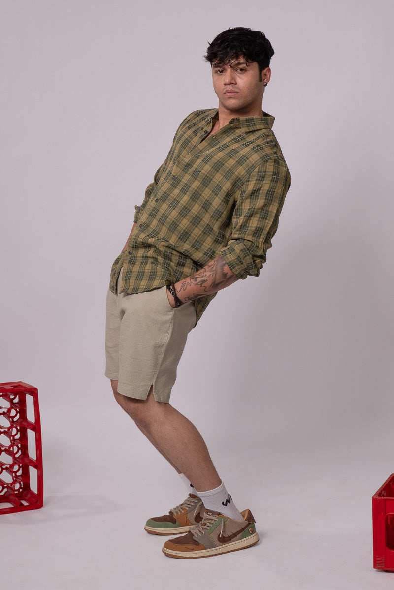 Olive Checks Shirt