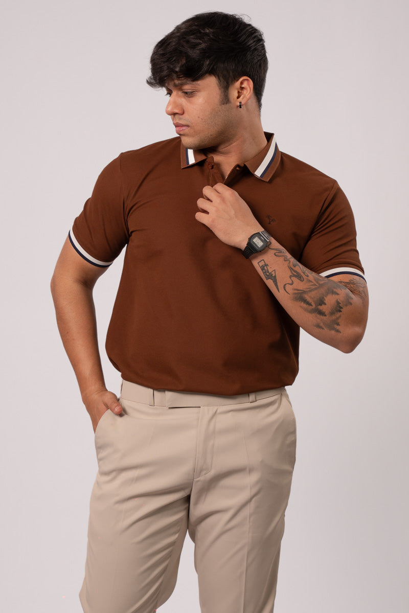 Brown Polo Tee