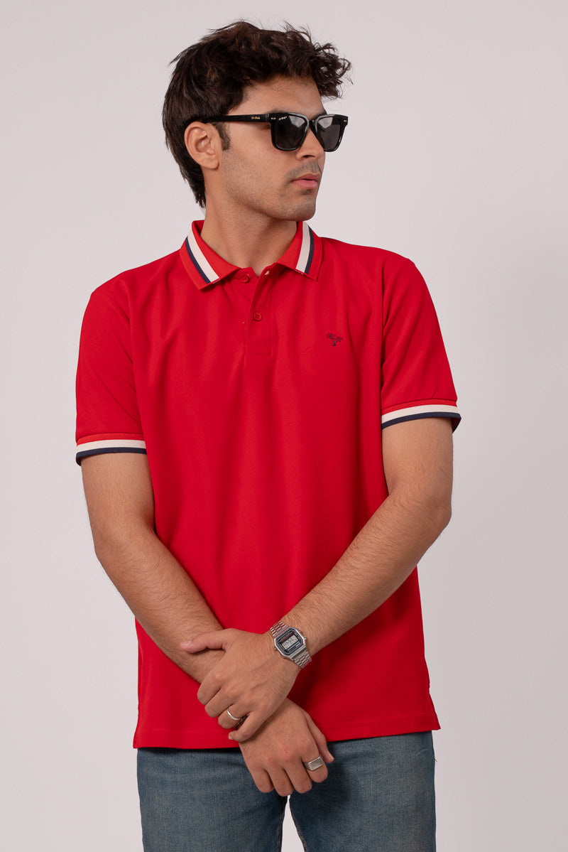 COOL RED LOOK POLO
