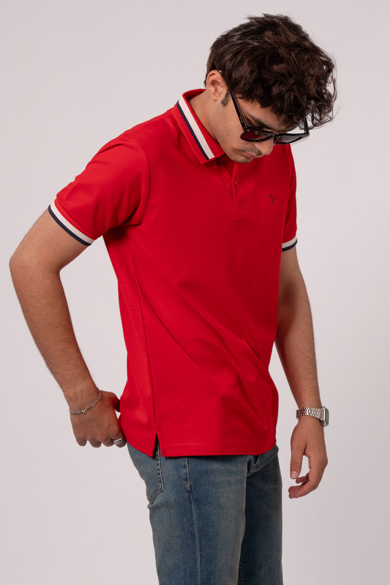 COOL RED LOOK POLO