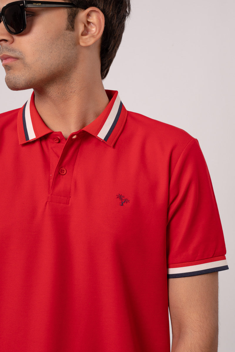 COOL RED LOOK POLO