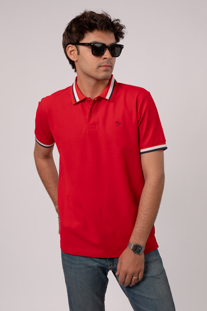 COOL RED LOOK POLO