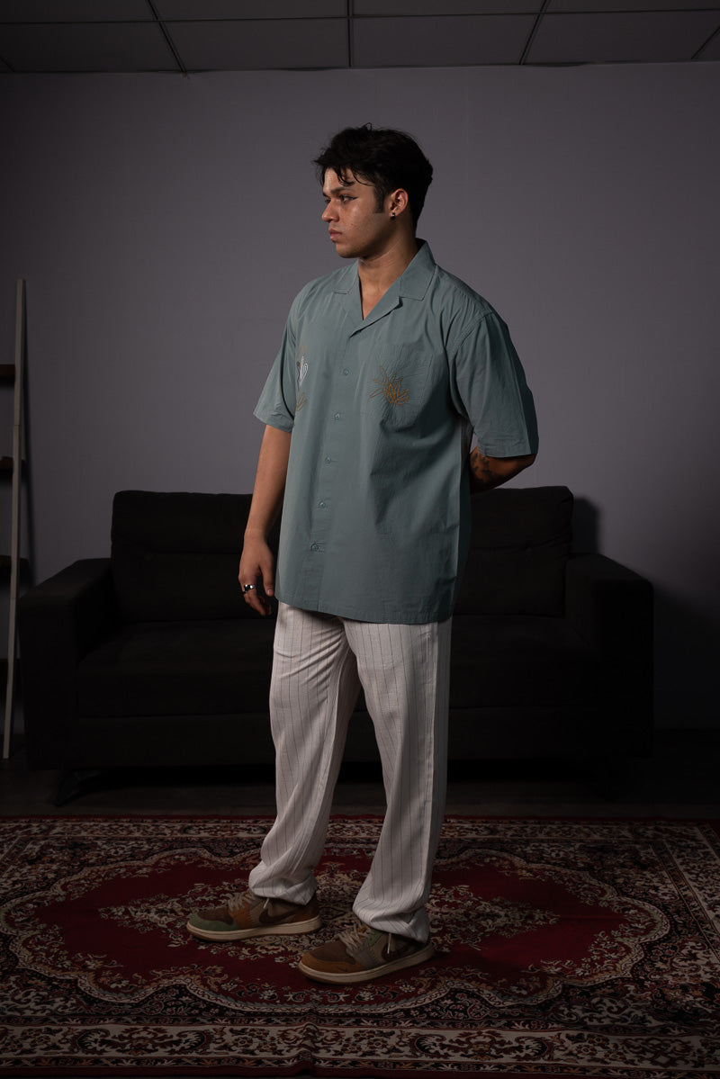 Sage Embroidered Shirt