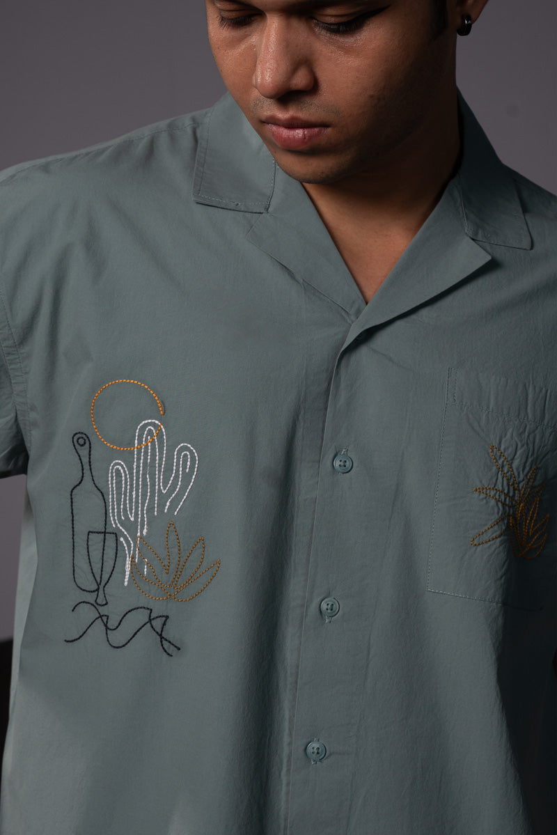 Sage Embroidered Shirt