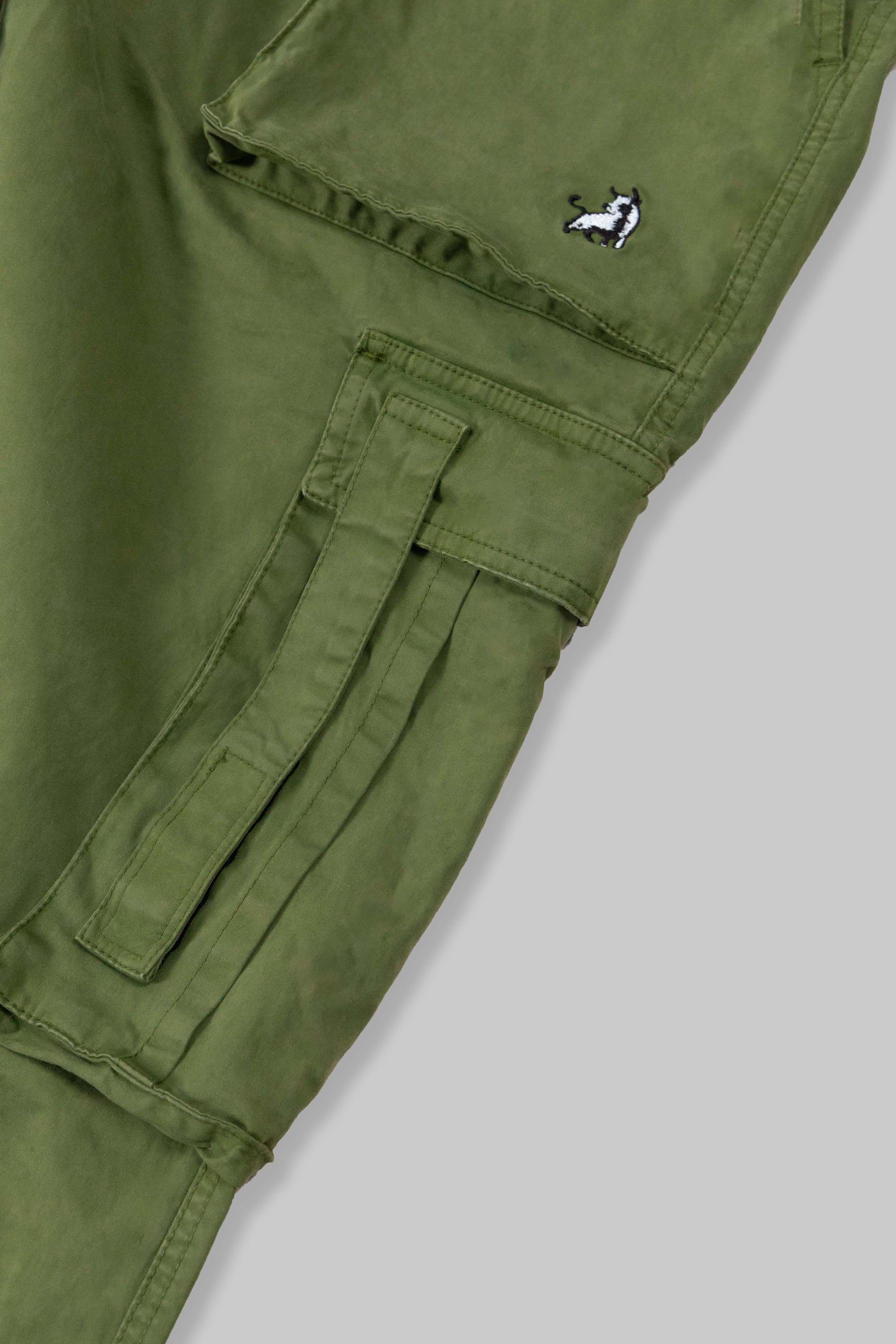 Eco-Trail Rugged Olive Green Stretch Cargo