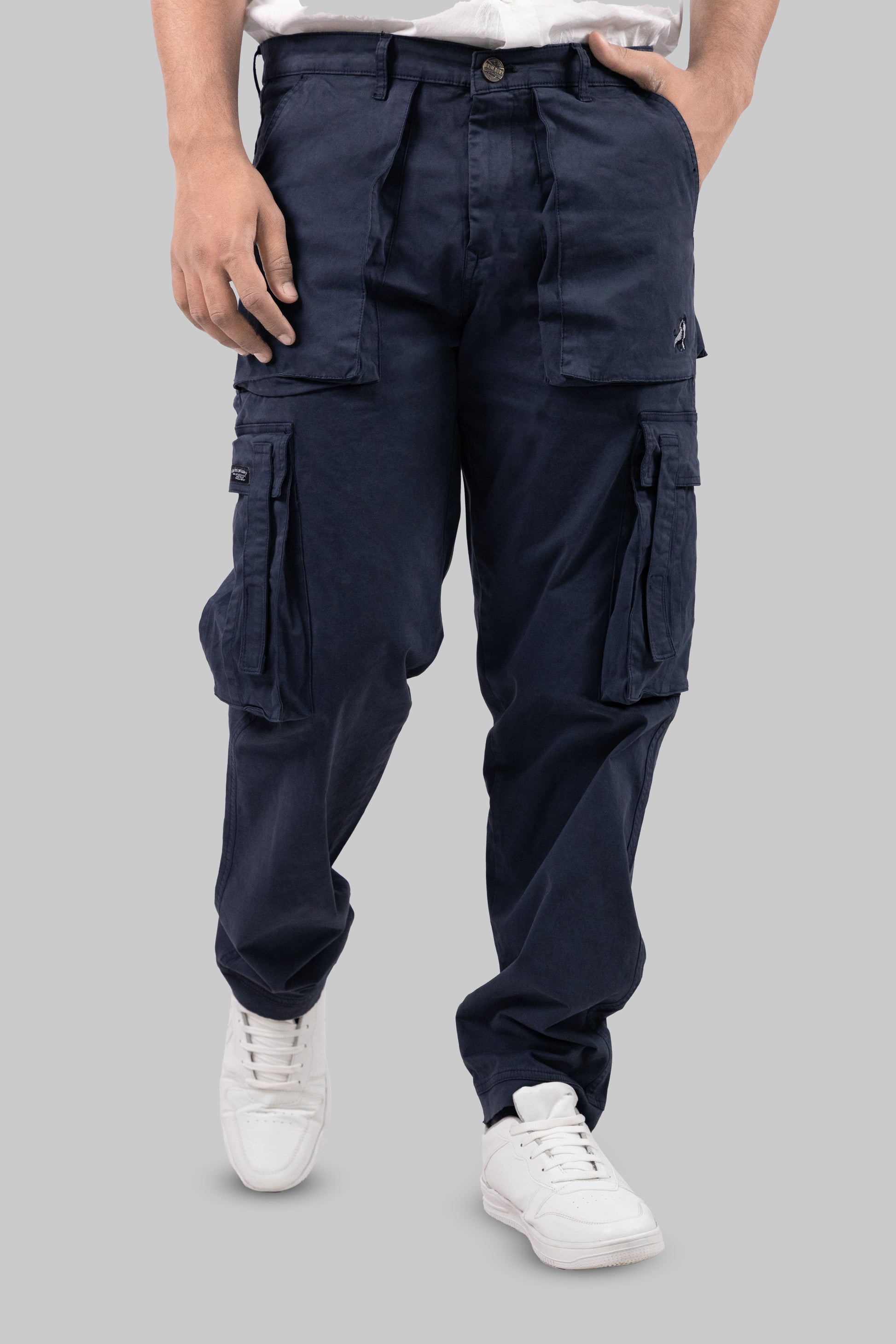 Tactical Navy Blue Multi-Pocket Cargo Pants