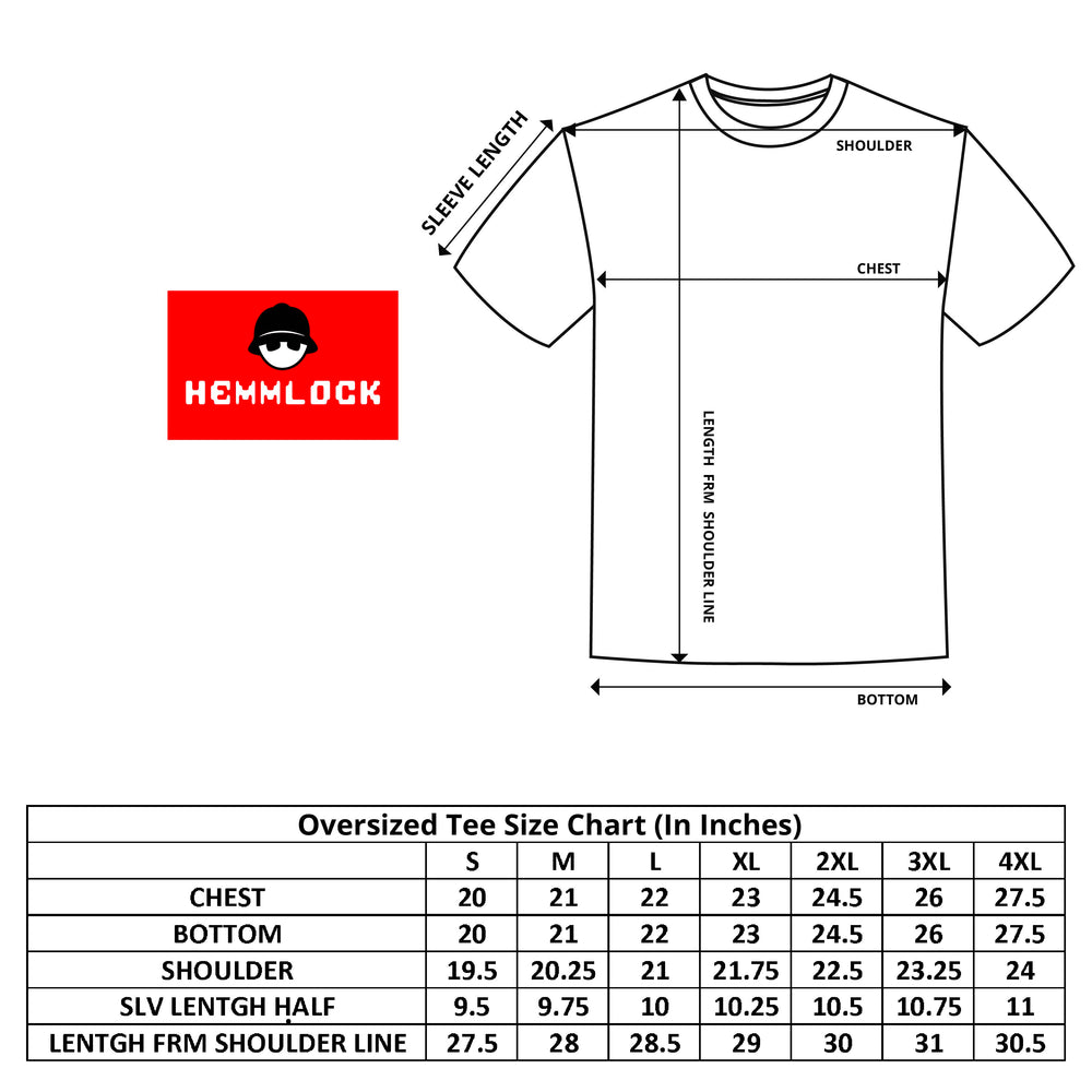 Size chart for Printed Patch Tee