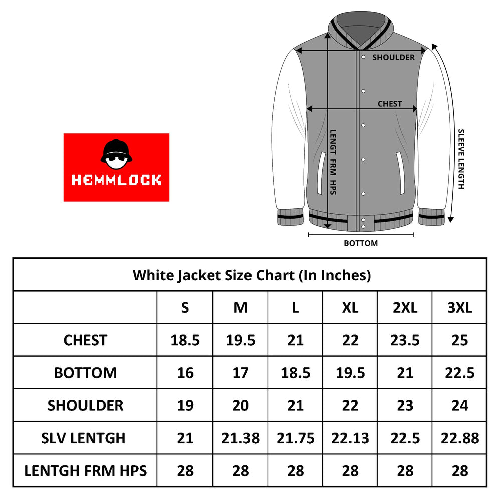 Size chart for Off-White Varsity Jacket