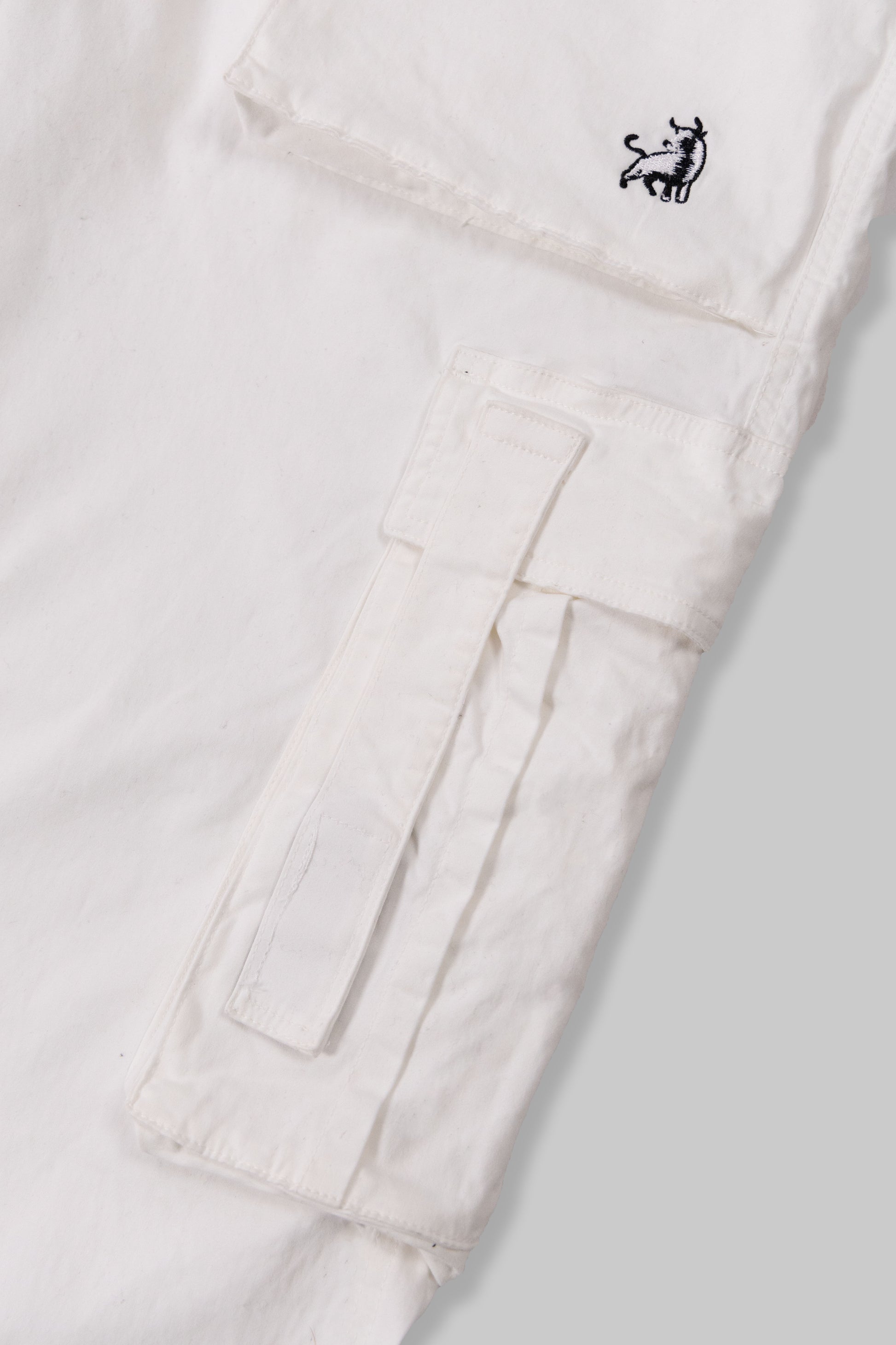 Classic White Utility Cargo Pants