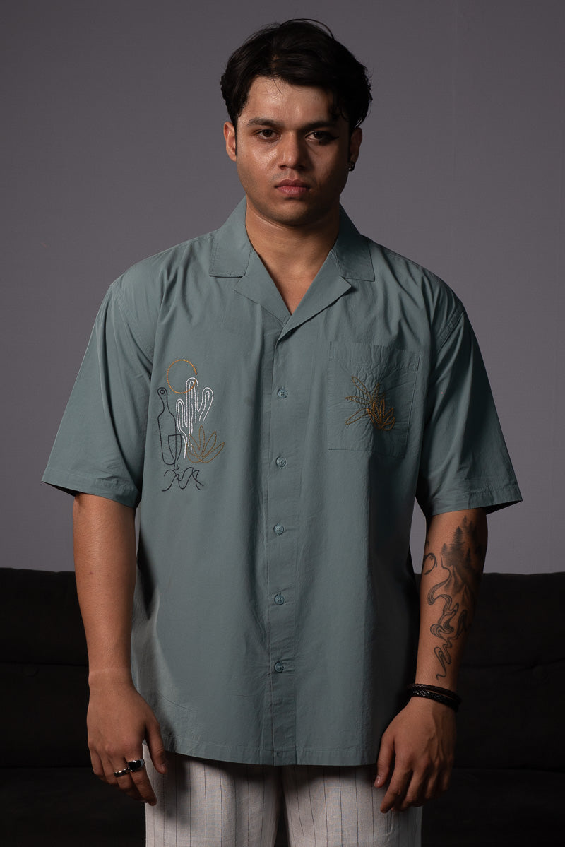Sage Embroidered Shirt